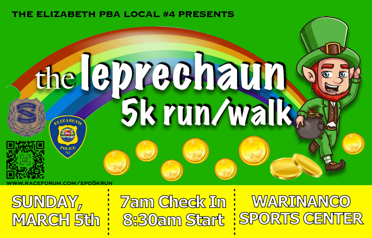 Race Forum 1st Annual Elizabeth PBA 4 Leprechaun 5k Run/Walk