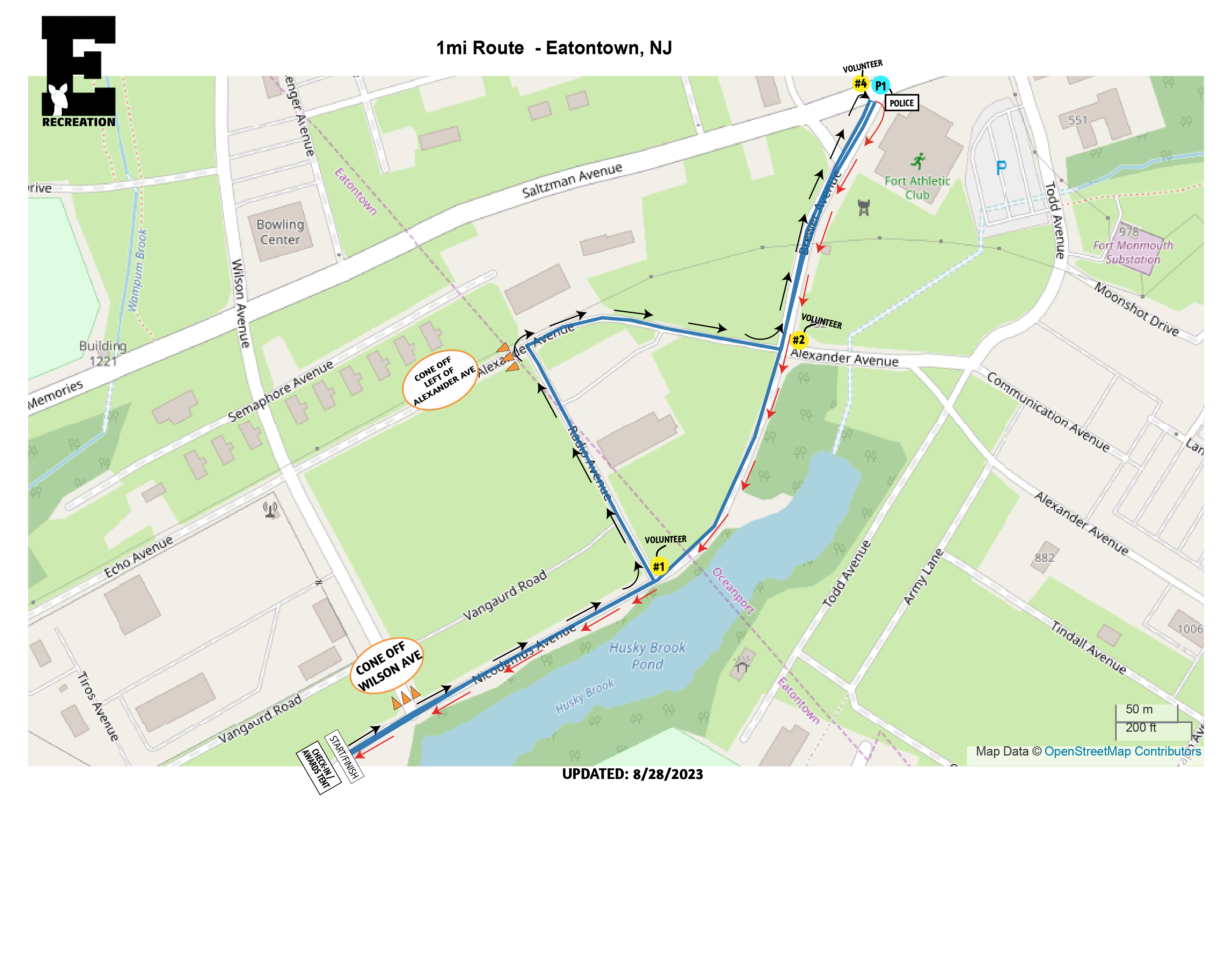 One Mile Route Map
